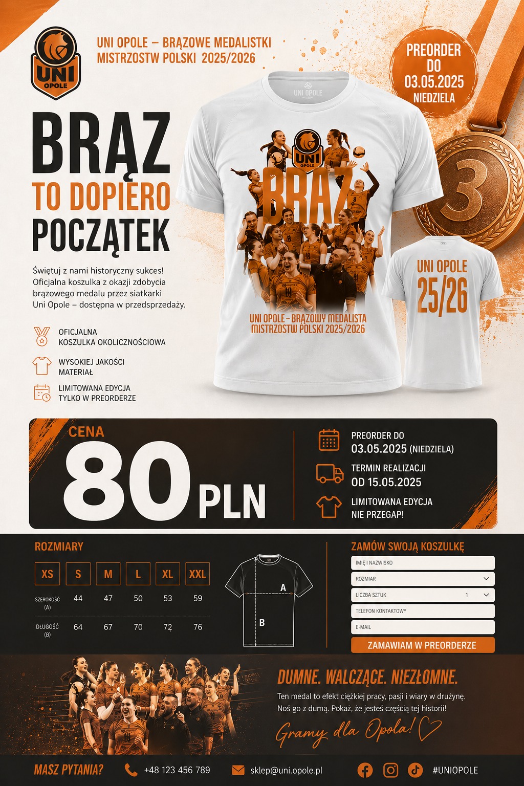 Koszulka UNI Opole - BRĄZ to dopiero początek